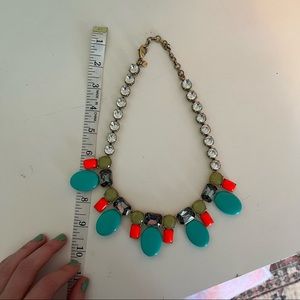 J Crew - Jeweled Brush Brass Bib Necklace 👑